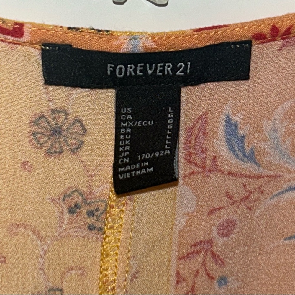 Forever 21 Patchwork Floral Print Mini Dress Deep… - image 2